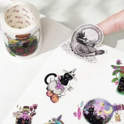 Midnight Mischief Washi Tape Sticker Set