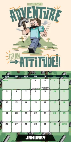 Minecraft 2026 Square Calendar