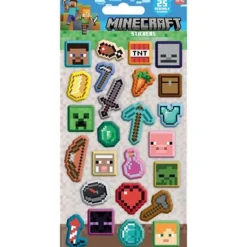 Minecraft Reusable Puffy Stickers (25)