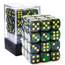 Moonstone 12mm D6 Green /Gold (36)