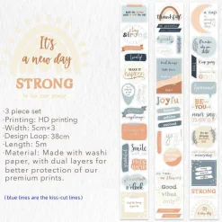 Motivational Washi Tape Sticker Set