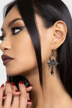 Mourning Ankh Earrings