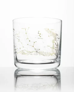 Night Sky Star Chart Whiskey Glass
