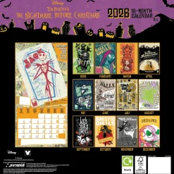 Nightmare Before Christmas 2026 Square Calendar