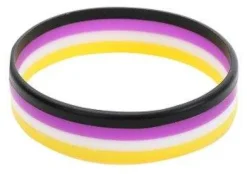 Non Binary Flag Silicon Wrist Band