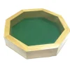 Octagon Wood Dice Tray 10 Inch Terningbrett