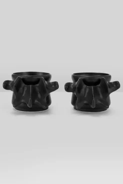 Ossuary Black Stackable Cups Set Of 2