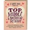 6-Pack Em & Friends Love You Top Middle Bottom Greeting Cards