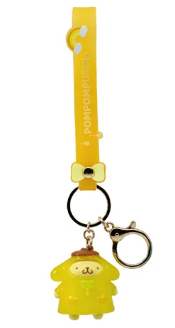 Pompompurin Raincoat Series Keychain with Hand Strap