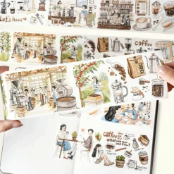 Pre-cut Life of Coffee Wide Washi Tape