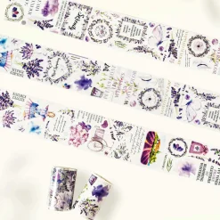 Pre-cut Purple Muse Wide Washi Tape