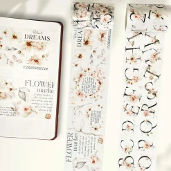 Pre-cut Rosé Scripts Wide Washi Tape