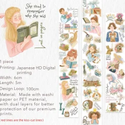 Pre-cut Sunday Vibe Wide Washi Tape