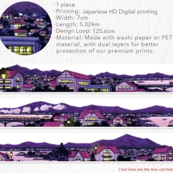 Pre-cut Twilight Veil Washi Tape Set