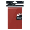 PRO-Gloss Red Standard Size Sleeves (100)