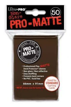 PRO-Matte Brown Standard Size Sleeves (50)