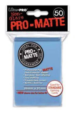 PRO-Matte Light Blue Standard Size Sleeves (50)