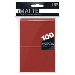 PRO-Matte Red Standard Size Sleeves (100)