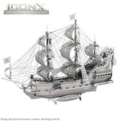 Queen Anne's Revenge Ship 3D Metal Model Kit