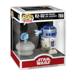 R2-D2 and Princess Leia Hologram POP! Deluxe Vinyl Figure