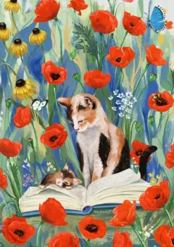 Reading Time - cats Kort A6