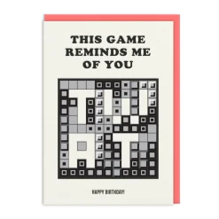 Reminds Me Of You Tetris Birthday Card