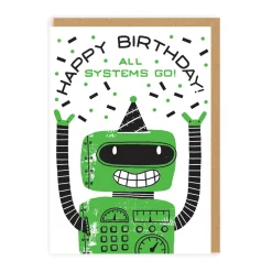 Robot Birthday Greeting Card
