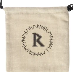 Runic Beige & Black Dice Bag Terningpose