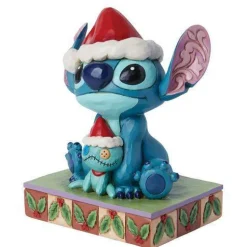 Santa Stitch with Scrump Figurine 14 cm