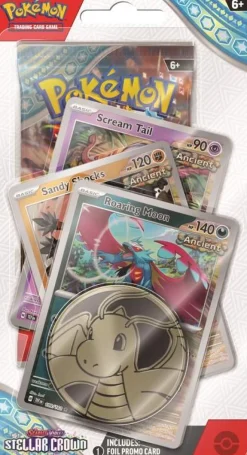 Scarlet & Violet Stellar Crown Roaring Moon Ancients 1P Premium Checklane Pack
