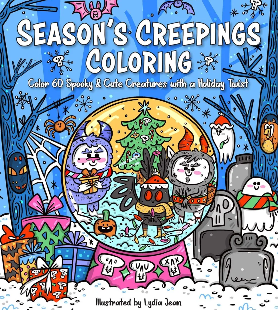Season's Creepings Coloring: Color 60 Spooky & Cute Creatures with a Holiday Twist