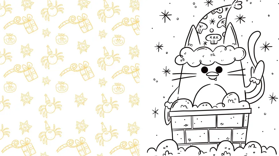 Season's Creepings Coloring: Color 60 Spooky & Cute Creatures with a Holiday Twist