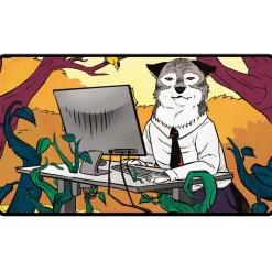 Secret Lair Not a Wolf Black Stitched Play Mat