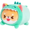 Shiba Inu with Dino Hoodie Fluffy Family Plush Figure 20 cm