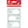 Silver Flakes Christmas Labels