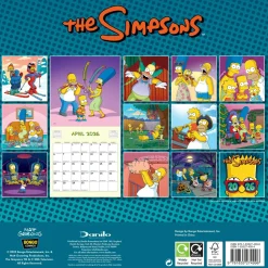 Simpsons 2026 Square Calendar
