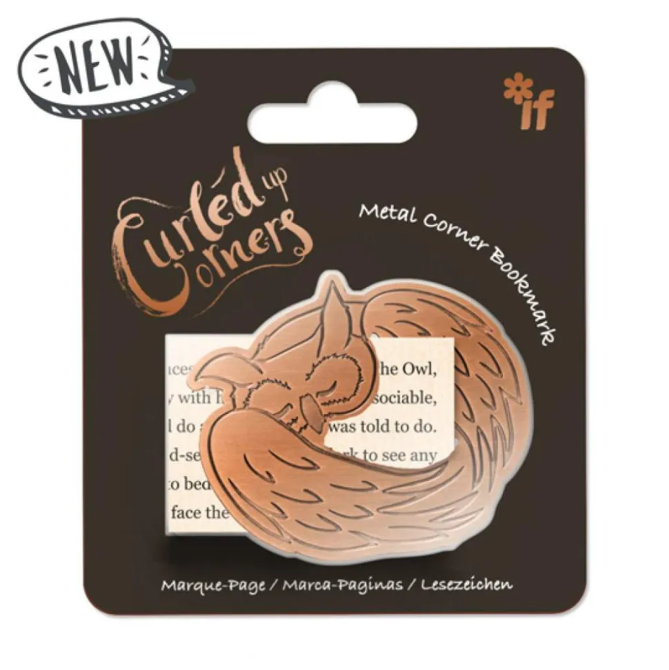 Sleepy Owl - Curled up Corners Bookmark