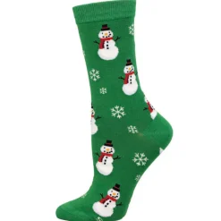Smiling Snowmen Green Socks (35-42)