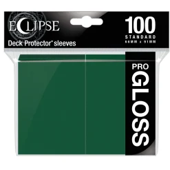 Standard Size Forest Green PRO-Gloss Eclipse Sleeves (100) Kortlommer