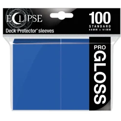 Standard Size Pacific Blue PRO-Gloss Eclipse Sleeves (100) Kortlommer
