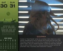 Star Wars Classic 2026 Desk Block Cal.