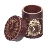Steampunk Brown & Golden Leather Dice Cup Terningbeger