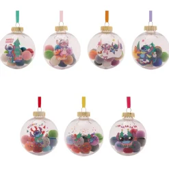 Stitch Pom Poms Baubles Set of 7