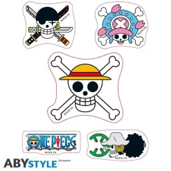 Straw Hat Skulls Stickers 16x11 cm