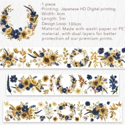 Sunflower & Navy Wide PET Tape