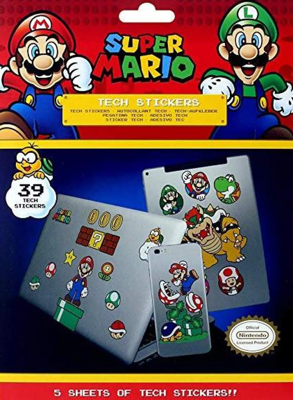 Super Mario Tech Stickers