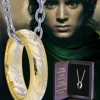 The One Ring Sterling Silver Gold Plated Replica w/Chain