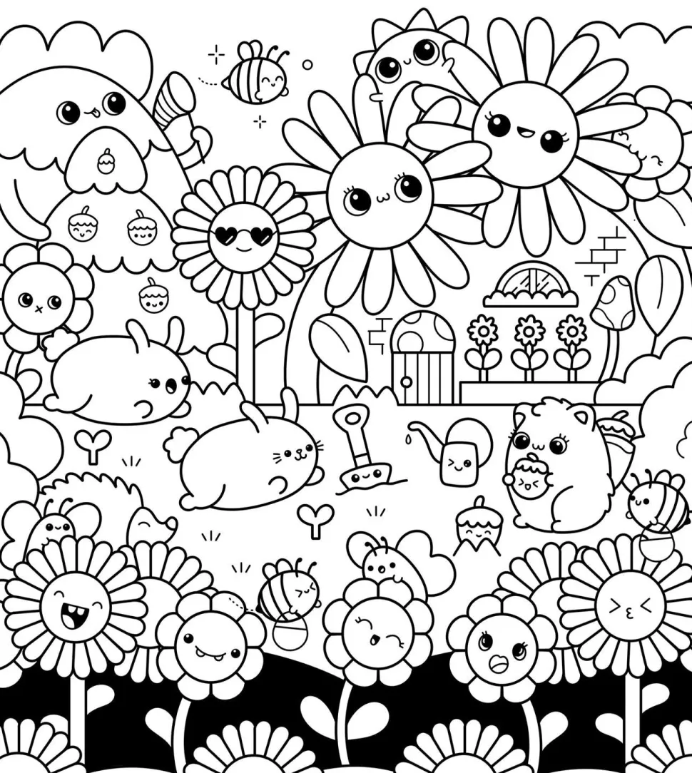 The Super Kawaii Coloring Book: Create Your Own Colorful World of Cuteness