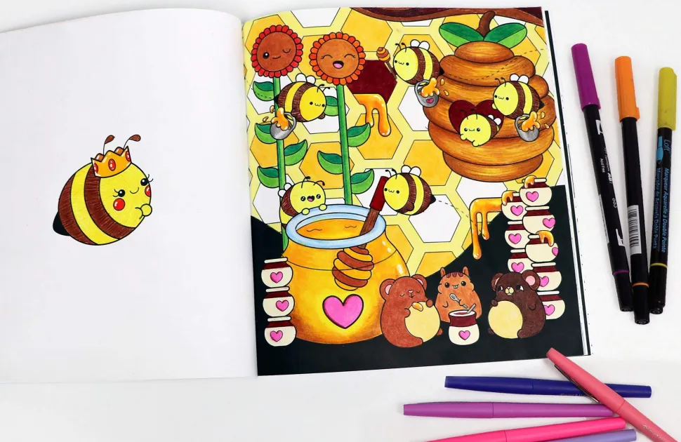 The Super Kawaii Coloring Book: Create Your Own Colorful World of Cuteness