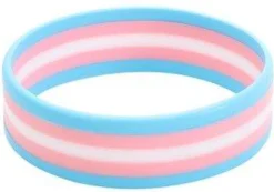 Transgender Flag Silicone Wrist Band